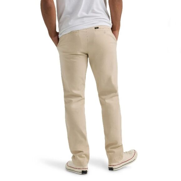 Men's Flat Front Chino with Motion Flex Waistband Khaki Pants 2-Pack Size 32X30 - Picture 6 of 9